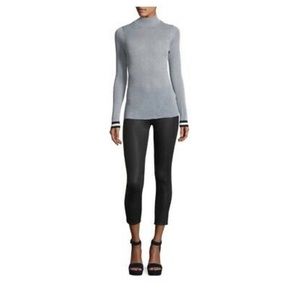 J Brand Alana High Rise Crop Skinny Coated Black